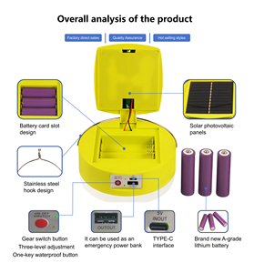 Portatile esterno illuminazione a LED USB luce solare ricaricabile con Power Pack lampada per il campeggio - Product Image 4