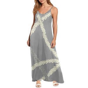Nuovissimo Puakenikeni fiori lunghi <span class=keywords><strong>senza</strong></span> <span class=keywords><strong>maniche</strong></span> vestito estivo prendisole Drop Shipping <span class=keywords><strong>senza</strong></span> <span class=keywords><strong>maniche</strong></span> Maxi abiti da <span class=keywords><strong>donna</strong></span> - Product Image 3