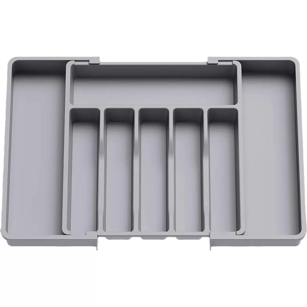 Boîte de rangement pour couteaux et fourchettes grise