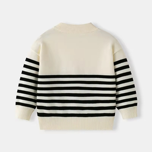 Suéter de Punto a Rayas con Cuello Alto para Adolescentes, Ropa de Punto al por Mayor para Niños - Product Image 2