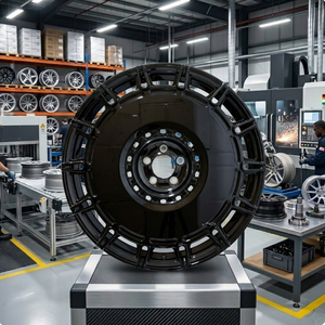 Rines <span class=keywords><strong>de</strong></span> Aleación Forjados Personalizados <span class=keywords><strong>de</strong></span> 17-24 Pulgadas, Color Negro Brillante, 5 Radios, con Tapa Flotante, Compatibles con Rolls-Royce Cullinan, Mercedes G63, BMW - Product Image 1