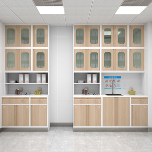 Armadietto Moderno per Sala Operatoria Ospedaliera in Acciaio Inossidabile, Montaggio a Parete, 4 Ante, Facile da Pulire e Durevole - Product Image 3