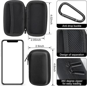 Custodia Rigida per Apparecchio Acustico e Contenitore per Inalatore per Asma, Custodia da Viaggio Portatile con Cerniera e Tasca per Inalatore - Product Image 2