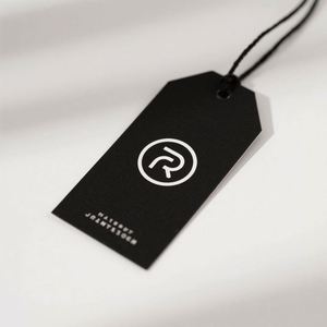 Custom Luxury Garment Swing <b>Tags</b> <b>Clothes</b> Label Print Name Logo Recycled Paper Hangtags Shoes Bags Customized Designs 300-800gsm - Product Image 4