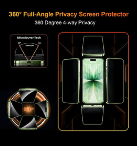<span class=keywords><strong>Protector</strong></span> de Pantalla de Privacidad 360 con Marco de Alineación Inteligente para Eliminación de Polvo para iPhone 17 Pro Max, 17 Air, 16, 15, 14, 13 - Product Image 2