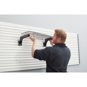 Étagère murale à rail Stanley 50x50mm en acier au carbone noir, fixation réglable par vis, 1 niveau, extension d'étagère - Product Image 1