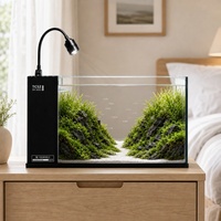 Aquarium Nano en Verre avec Filtre Intégré Sec/Humide, Éclairage LED 3 Couleurs Réglable, Vente en Gros Usine, OEM ODM