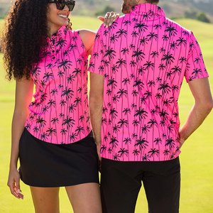 <span class=keywords><strong>Chemises</strong></span> de golf pour <span class=keywords><strong>hommes</strong></span> à sublimation personnalisée avec dégradé, col sport confortable, logo personnalisé, performance optimale avec design gratuit - Product Image 2