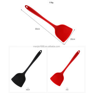 Manjia – ustensile de cuisine personnalisé en gros, longue <span class=keywords><strong>spatule</strong></span> en Silicone Design une pièce - Product Image 6
