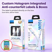 Boîte d'emballage personnalisée haut de gamme pour écouteurs avec hologramme, code QR et marquage à chaud pour les marques audio OEM, vente en gros en vrac