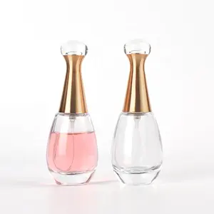 Waterdrop Shape Glass Spray Bottles, Colored Refillable Perfume
