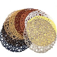 Napperon rond en raphia en papier décoratif tissé à la main Style classique Offre Spéciale bon prix pour les célébrations de la récolte