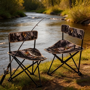 Silla de Caza Plegable Portátil con Patrón de Camuflaje, Asiento Ligero para Exteriores, para Pesca, Camping y Caza, Personalizable - Product Image 3