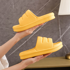Sandales légères antidérapantes pour femmes, semelle épaisse et souple, pantoufles d'intérieur en EVA de couleur unie - Product Image 5