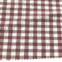 Tissu Seersucker à rayures spandex SELE 95% P/5% SP à carreaux
