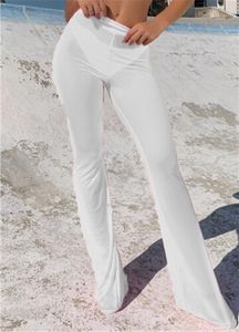Re Mcgreen Star Sexy Sexy da spiaggia trasparente in rete a vita alta elasticizzata pantaloni larghi trasparenti pantaloni Bikini - Product Image 5