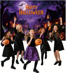 Custom Printed Halloween Polyester <b>Banner</b> High Quality Waterproof for Halloween Party Home Yard Outdoor Decor - Product Image 5