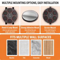 Entraîneur de boxe intelligent Bluetooth mural, 6 cibles LED musicales pour entraînement à domicile