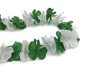 Collier lumineux LED clignotant en tissu artificiel, motif fleurs hawaïennes, pour la décoration de la Saint-<span class=keywords><strong>Patrick</strong></span> - Product Image 4