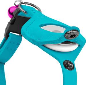 Haute qualité <span class=keywords><strong>OEM</strong></span> Airtag Mini GPS Tracker moderne en nylon réfléchissant collier pour animaux de compagnie pour chats chiens avec rivet décoratif utilisation de sécurité pour animaux de compagnie - Product Image 5