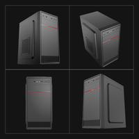 Caja de Juego MicroATX ITX Compatible con GPU de 270 mm y Enfriador de CPU de 155 mm, Chasis Mini PC de 4 Ranuras