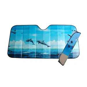 Custom Logo Printing Windshield Car Sunshade Nylon Car Shade