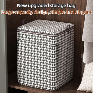 Handle Design Big Fabric Foldable Clothes Quilt Storage Bag Organizer Large Capacity <b>Wardrobe</b> Organizer <b>Box</b> - Product Image 3