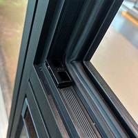 Fenêtre à battant à double vitrage à rupture thermique en alliage d'aluminium avec écran anti-insectes en verre trempé pour un usage domestique dans la cuisine entrée Villa