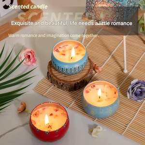 Vela perfumada de flores secas: cera de soja con aceite esencial de plantas de larga duración para regalos de boda y fragancia eterna - Product Image 4