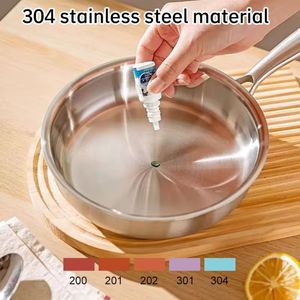Nouvelle Arrivée Poêle à Frire Antiadhésive 30 cm en Acier Inoxydable Triple Couche 304 pour Cuisine - Product Image 5