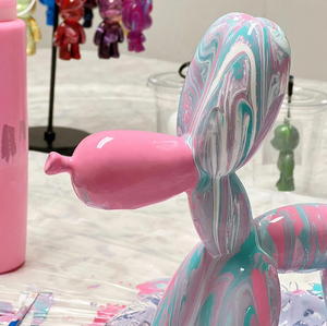 Scultura di <span class=keywords><strong>Cane</strong></span> <span class=keywords><strong>Palloncino</strong></span> in <span class=keywords><strong>Resina</strong></span> Fluida 17/25cm/30cm per Decorazione Casa, Ornamenti Artigianali, Fai-da-Te - Product Image 5