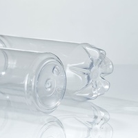 Pot en plastique PET pour boissons avec couvercle facile à ouvrir, emballage scellé de qualité alimentaire pour jus, lait, thé, café