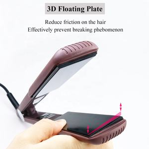 1,5 дюймов 3D плавающая пластина выпрямитель для волос с ЖК-дисплеем, турмалин, титановый 230 градусов, каштановый утюжок для волос - Product Image 2