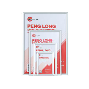 Cadre à encliquetage en aluminium noir argenté Penglong PL-M25, <span class=keywords><strong>coin</strong></span> mitré, 25 mm, avec protection UV en PET, résistant au vent, pour panneaux publicitaires - Product Image 6