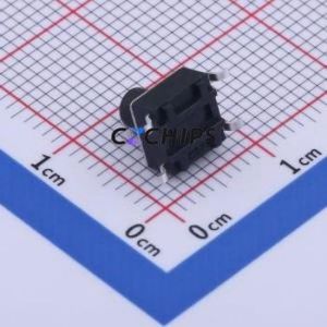 KH-6X6X7H-STM Tactile Switch SMD-4P,6x6mm Switch Single Pole Single Throw Round Button Vertical Mount 6mm - Product Image 2