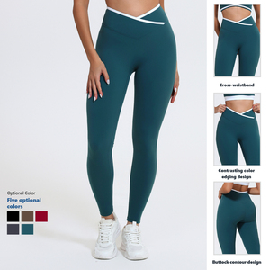 <span class=keywords><strong>กางเกง</strong></span>เลกกิ้งออกกำลังกายทรงวี ช่วยกระชับหน้าท้อง เหมาะสำหรับฟิตเนส วิ่ง โยคะ และออกกำลังกายอื่นๆ สำหรับผู้หญิง - Product Image 3