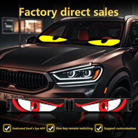 Accesorios Para Coche Ojos de Diablo Luz LED, Ojos Para Camión y Coche, Gran Pantalla LED Flexible Programable Para Coche, Pantalla Suave Dinámica DIY