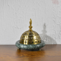 Brûleur d'encens Bakhoor en marbre vert naturel, brûleur d'Oud pour la décoration de table de Majlis, cadeau de festival pour la maison arabe, Ramadan, Aïd