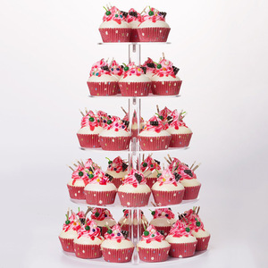 Espositore per Torte e Cupcake in Acrilico Trasparente, Set di Supporti per Dessert per Feste di <span class=keywords><strong>Compleanno</strong></span> e Matrimoni - Product Image 2