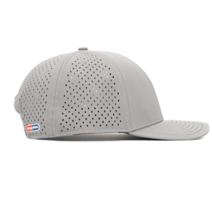 Casquette de baseball TCAP Chine personnalisée en tissu polyester imperméable avec patch en caoutchouc, structure à 6 panneaux - Product Image 3