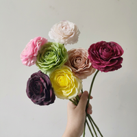 Hochwertige Minimalistische Blume mit Echtem Touch, 33cm Künstliche Latex-Rotblume für Hochzeit und Heimdekoration