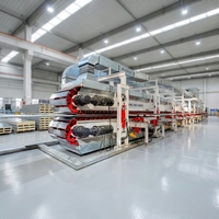 Machine de fabrication de panneaux sandwich en laine de roche isolés thermiquement, épaisseur 30 mm