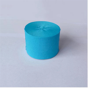 6 Rouleaux de Guirlandes en Papier Crépon 4,5 cm * 25 m, Arc-en-ciel Argenté <span class=keywords><strong>Blanc</strong></span> Bleu, Pompons pour Décoration de Fête, Mariage, Rideau - Product Image 5