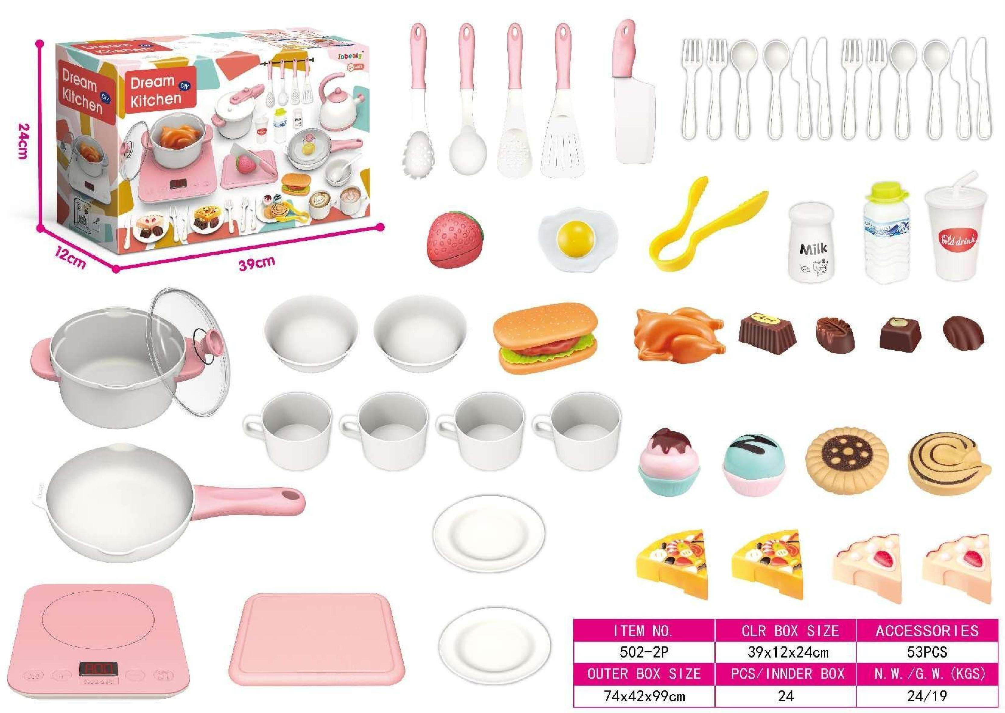 502-2P Pink - Induction cooker + Pan + Boiling pan