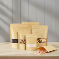 Sachet Doypack Personnalisé en PE et Papier Kraft avec Fermeture Ziplock et Valve pour Biscuits, Bonbons, Grains de Café, Thé, Aliments pour Bébé, Sucre