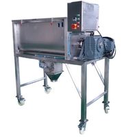 Mélangeur horizontal automatique à ruban SUS304, haute capacité, pour poudres granulaires, aliments, produits chimiques, plastiques, avec peu de liquides