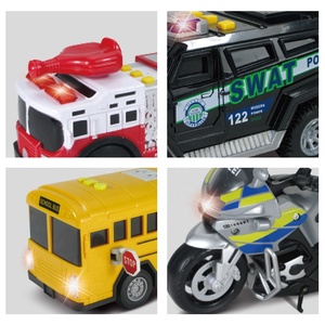 Série Ville - <span class=keywords><strong>Camion</strong></span> de pompiers à réservoir d'eau avec lumières et sirène, <span class=keywords><strong>camion</strong></span> de pompiers rouge à propulsion par friction, véhicule de sauvetage à roue libre, jouet pour garçons - Product Image 3