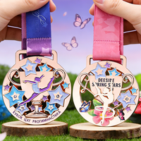 Médailles scolaires personnalisées en métal de haute qualité avec ruban pour la danse classique, la musique et la gymnastique rythmique, trophées et plaques