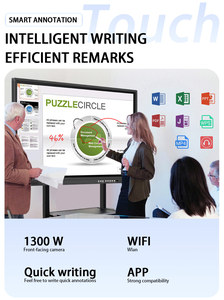 Tableau blanc interactif mobile avec écran <span class=keywords><strong>tactile</strong></span> 75 pouces 4K, tableau de présentation intelligent avec caméra 13MP pour la salle de classe - Product Image 3
