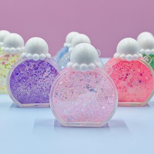 Bouteille de <span class=keywords><strong>parfum</strong></span> transparente créative, jouet souple en TPR scintillant, jouet collant anti-stress, porte-clés, breloque de sac, accessoires - Product Image 1
